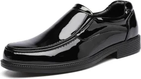 DECARSDZ Mens Faux Patent Leather Tuxedo Classic Formal Loafers Dress Shoes