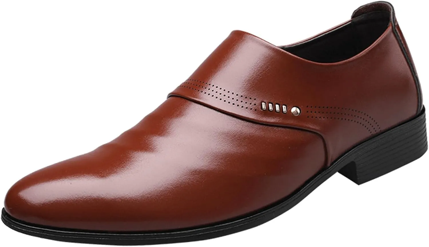 Leather Male Dress Shoes Casual Business Oxford Derby Leather Shoes Formal Business Casual Oxford Trendy Plaid Upper Tuxedo Shoes for Men
