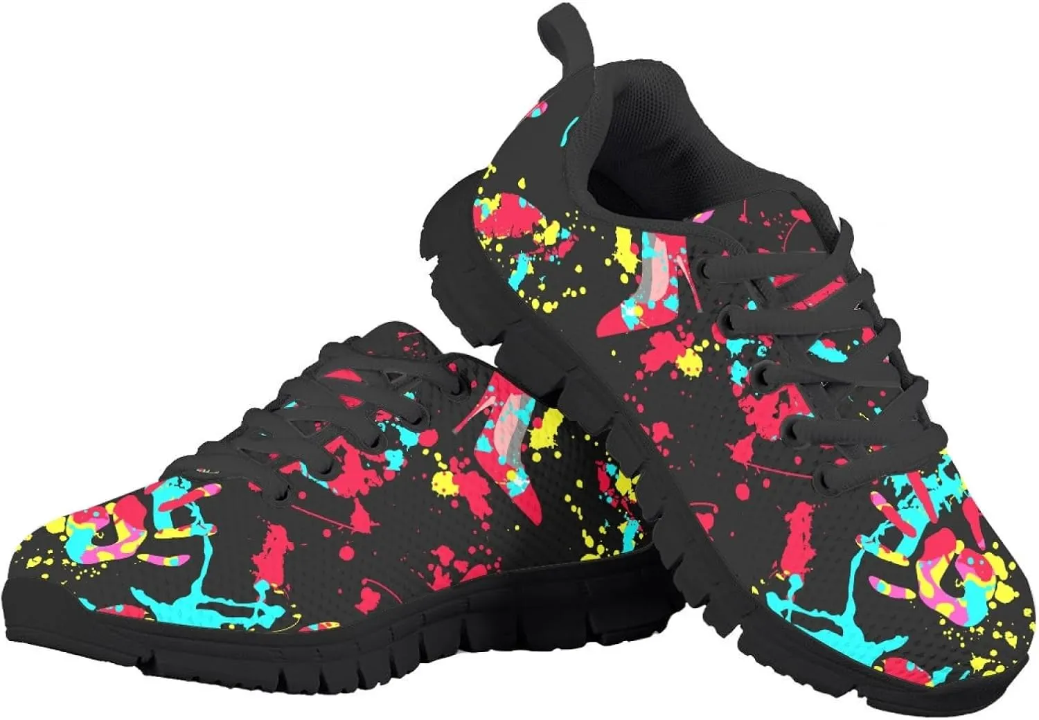 MARSVOVO Print Sneakers for Kids Lightweight Breathable Non Slip Athletic Kids Running Shoes Fashion Most Comfortable School Travel Playing School Walking Shoes for Boys Girls