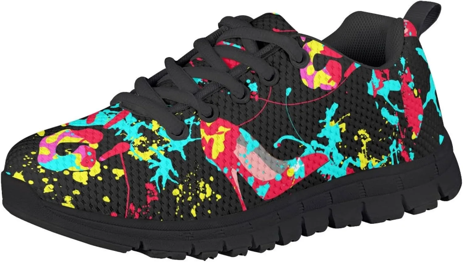 MARSVOVO Print Sneakers for Kids Lightweight Breathable Non Slip Athletic Kids Running Shoes Fashion Most Comfortable School Travel Playing School Walking Shoes for Boys Girls