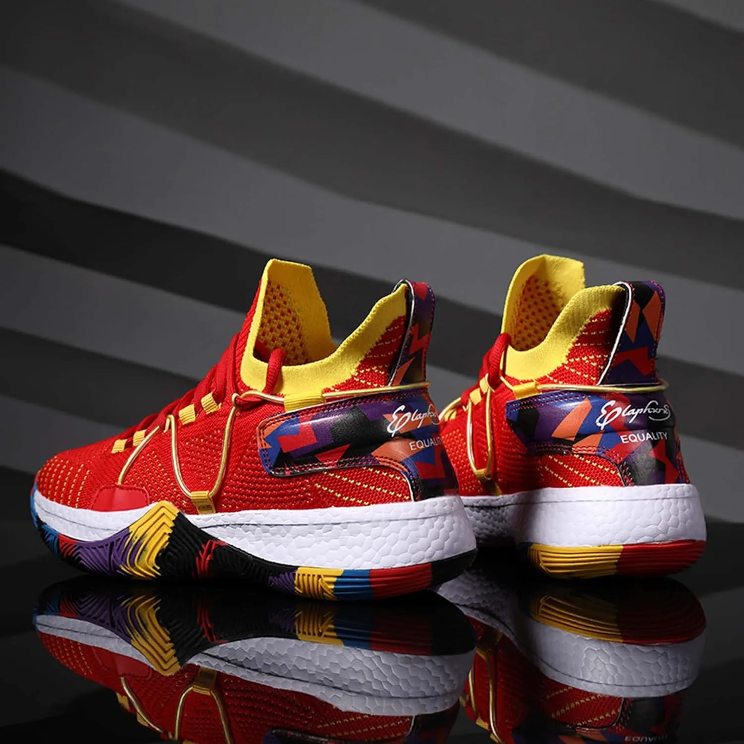Men's and Women's Lace Up Basketball Shoes Comfortable and Breathable Sports Shoes Anti Slip and Wear-Resistant Outdoor Shoes Men's Anti Slip Work Shoes Black Casual Sports Shoes