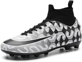 Men's Soccer Shoes Outdoor Turf Indoor Soccer Training Sneaker Professional High-Top Athletic Football Boots Breathable Cleats