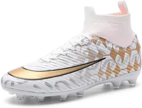 Men's Soccer Shoes Outdoor Turf Indoor Soccer Training Sneaker Professional High-Top Athletic Football Boots Breathable Cleats
