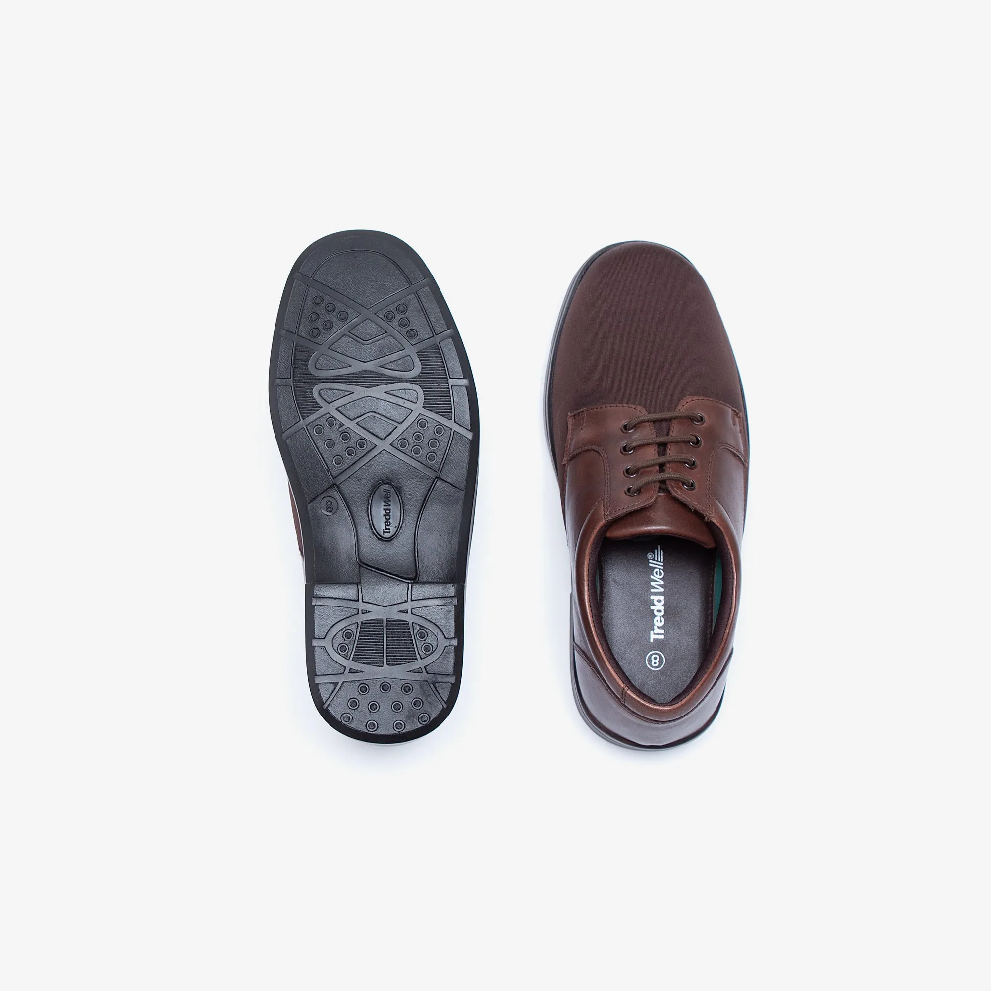 Mens Wide Fit Tredd Well Ryan Lace Up Shoes - Brown