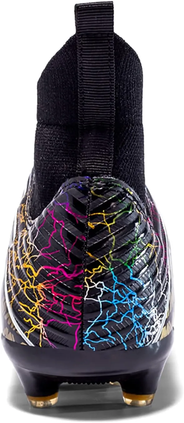 Mnplciea Soccer Cleats Mens Professional High-top Soccer Shoes Breathable Football Boots Boys Anti-Slip Outdoor Indoor Turf Training Athletic Sneaker