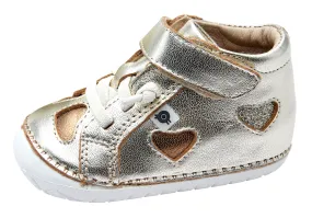 Old Soles Girl's 4084 Love-Ly Pave Sneakers - Gold/Glam Gold/Old Gold