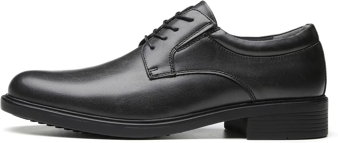 Santimon Men's Microfiber Leather Cap Toe Derby Shoes Fashion Dress Formal Business Tuxedo Shoes