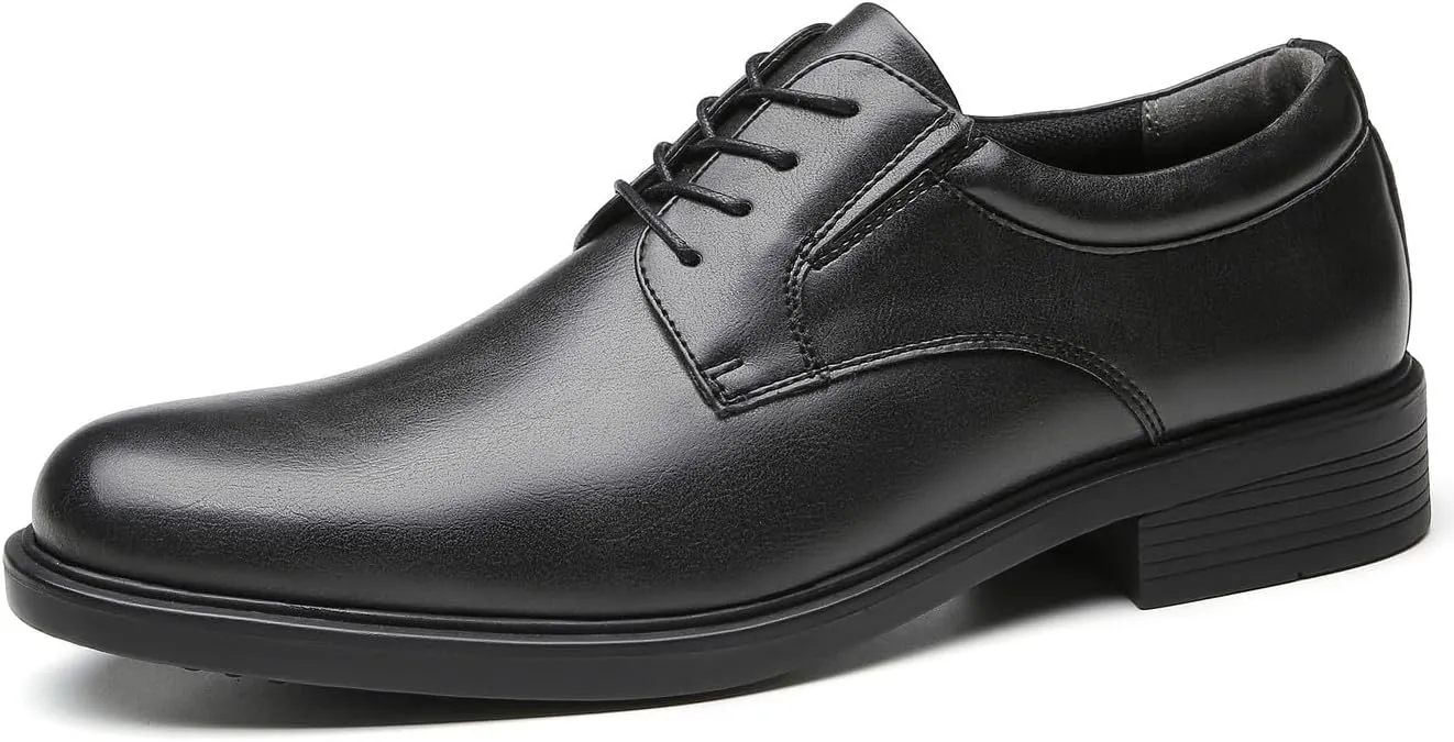 Santimon Men's Microfiber Leather Cap Toe Derby Shoes Fashion Dress Formal Business Tuxedo Shoes