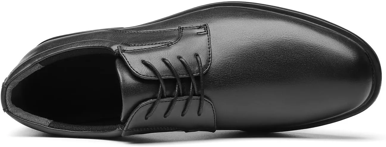 Santimon Men's Microfiber Leather Cap Toe Derby Shoes Fashion Dress Formal Business Tuxedo Shoes