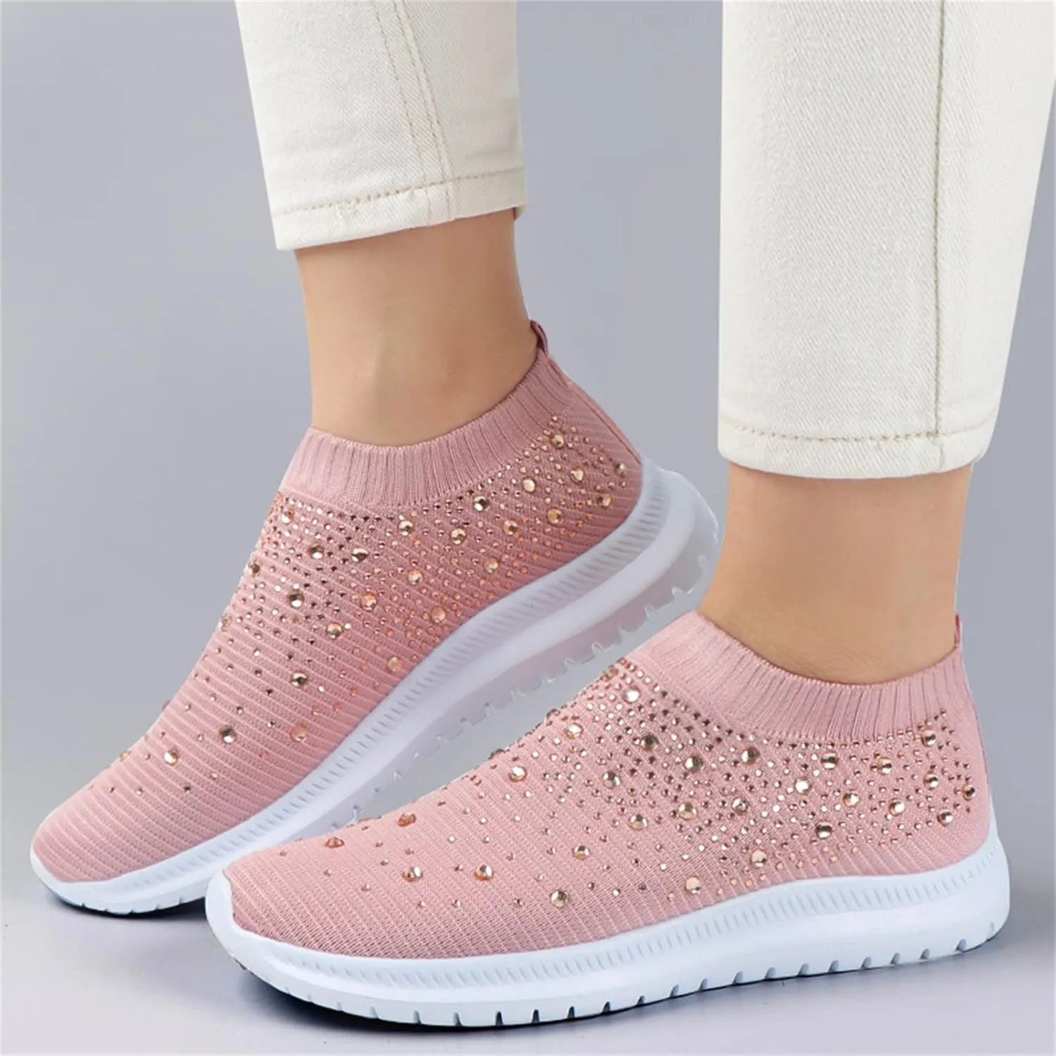 Shoes for Women Sneakers Slip On Walking Shoes Non Slip Running Shoes Breathable Mesh Workout Tennis Gym Fashion Sneakers