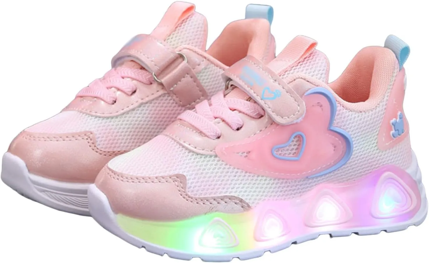 Sneakers for Girls Luminous Light Up Kids Shoes Non-Slip LED Flashing Shoes Breathable Comfortable Sports Walking Sneakers