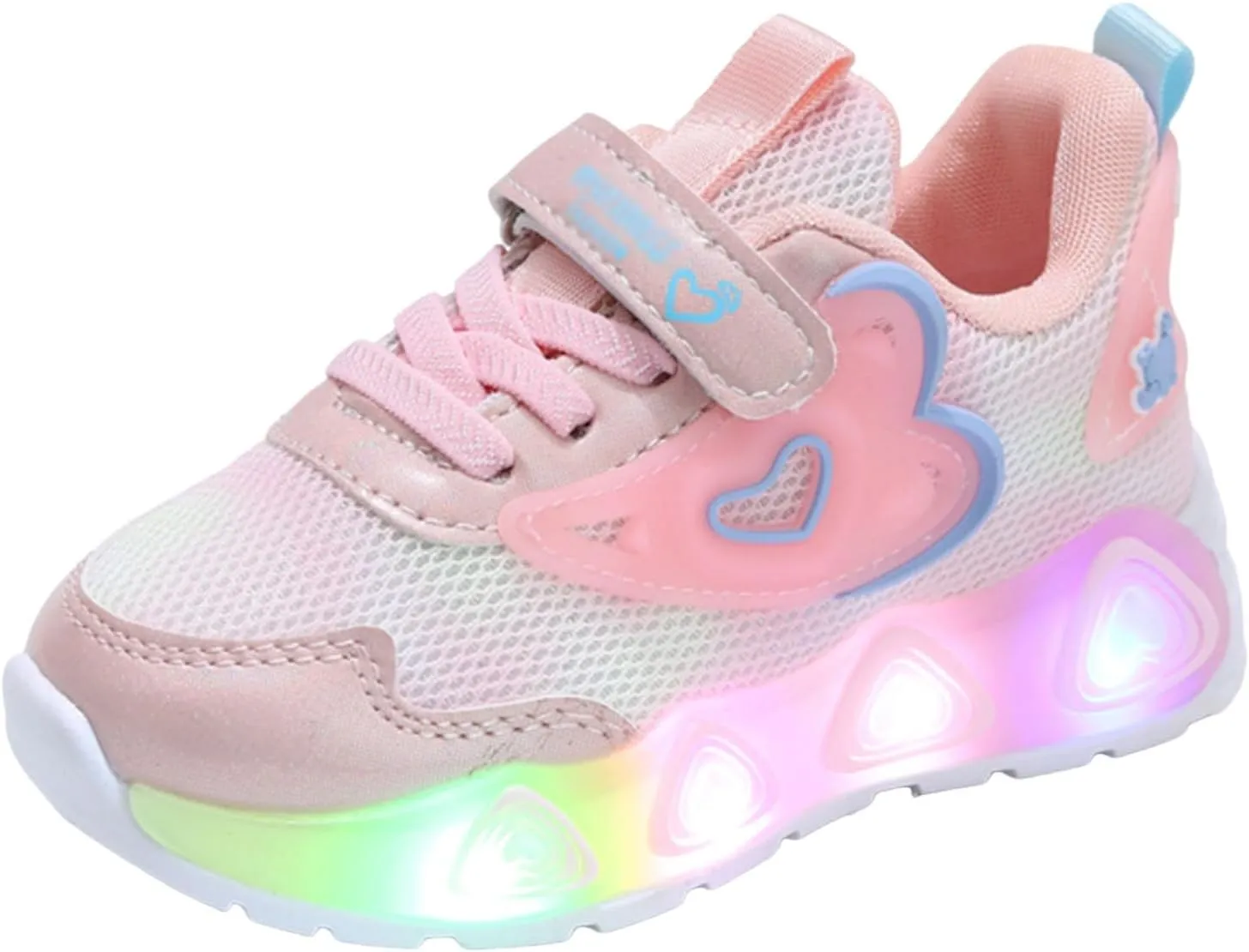 Sneakers for Girls Luminous Light Up Kids Shoes Non-Slip LED Flashing Shoes Breathable Comfortable Sports Walking Sneakers