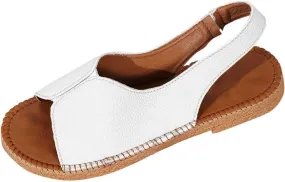 Women's Open Toe Sandals Low Heels Wide Width Sandals Comfortable Lightweight Sandal Beach Indoor Outdoor Walking Shoes Casual Ankle Strap Slippers Chunky Flat Sandals